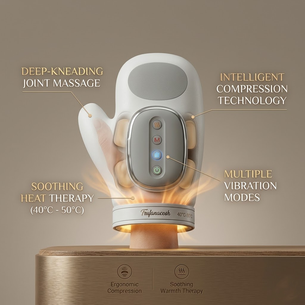 Trufanacosh Electric Hand Massager with Deep Tissue Kneading - Ideal for Arthritis, Carpal Tunnel, & Finger Tension Relief